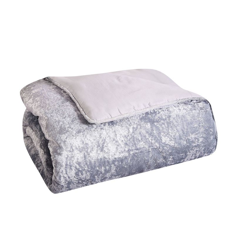 Bradshaw Ombre Velvet 2pc Comforter Set - Twin - Gray
