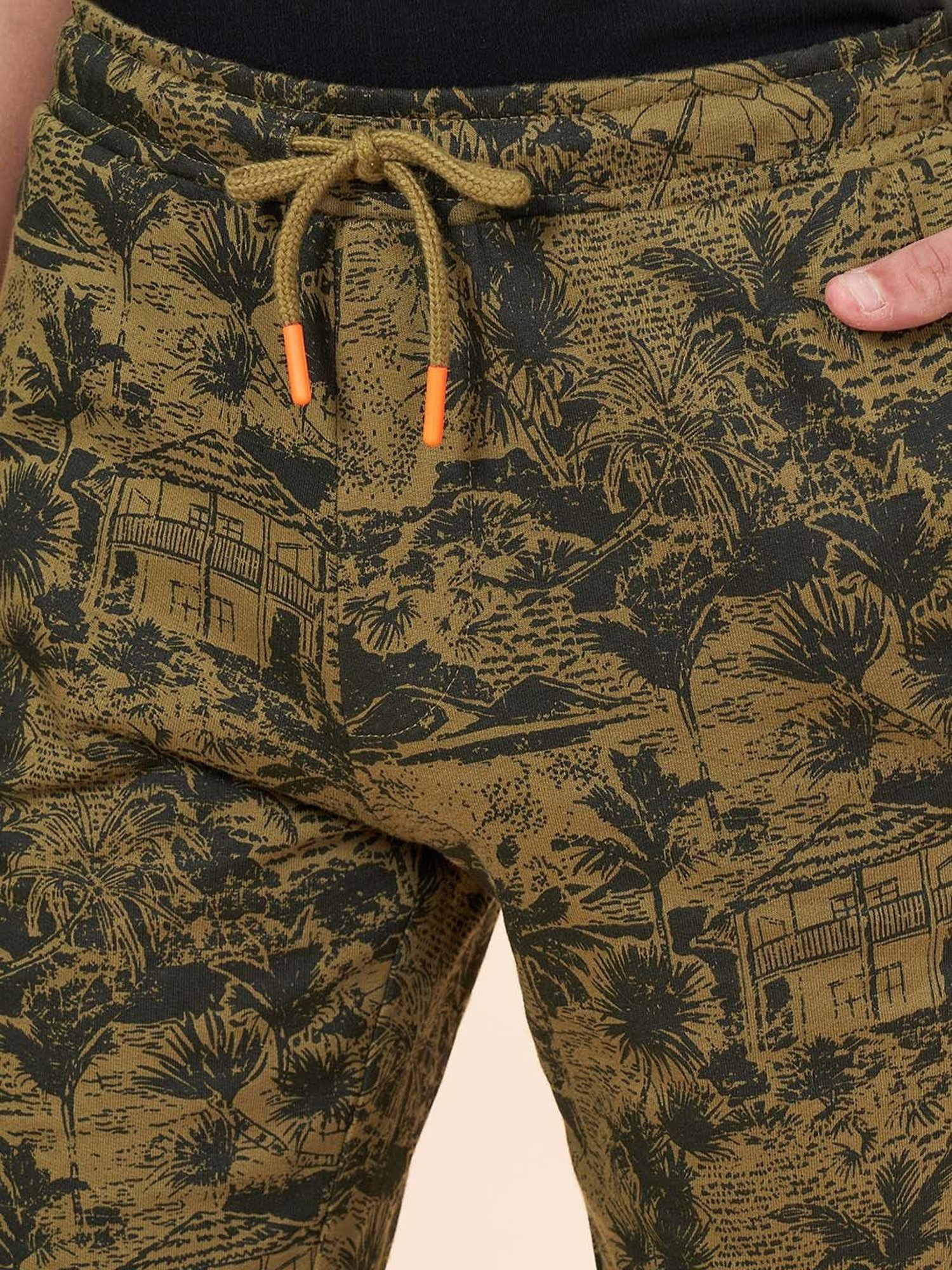 Kate & Oscar Kids Beige Cotton Embroidered Shorts