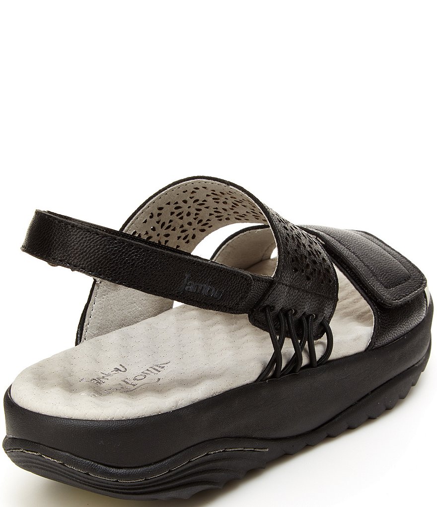 Jambu Alba Leather Banded Wedge Sandals