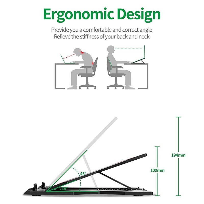 Portable Laptop Stand Foldable Laptop Computer Holder Desk Stand Ventilated Notebook Riser Compatible with PC MacBookAirPro HP DELL Laptops with a 360&deg; Rotatable Base