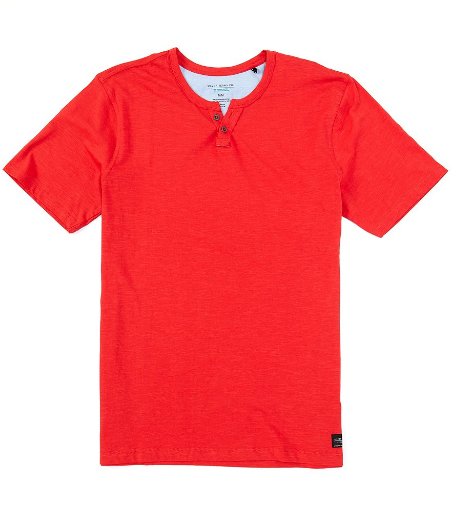 Silver Jeans Co. Short-Sleeve Organic Henley Shirt