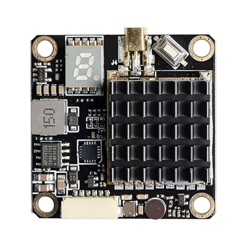 FPV VTX PIT/250/500/1000/2000mW Long Range Switchable Transmitter Support OSD Configuration Using Smart Audio and Microphone with MMCX, FC Uart for Racing Drone RC Drones Quadcopter RC Car