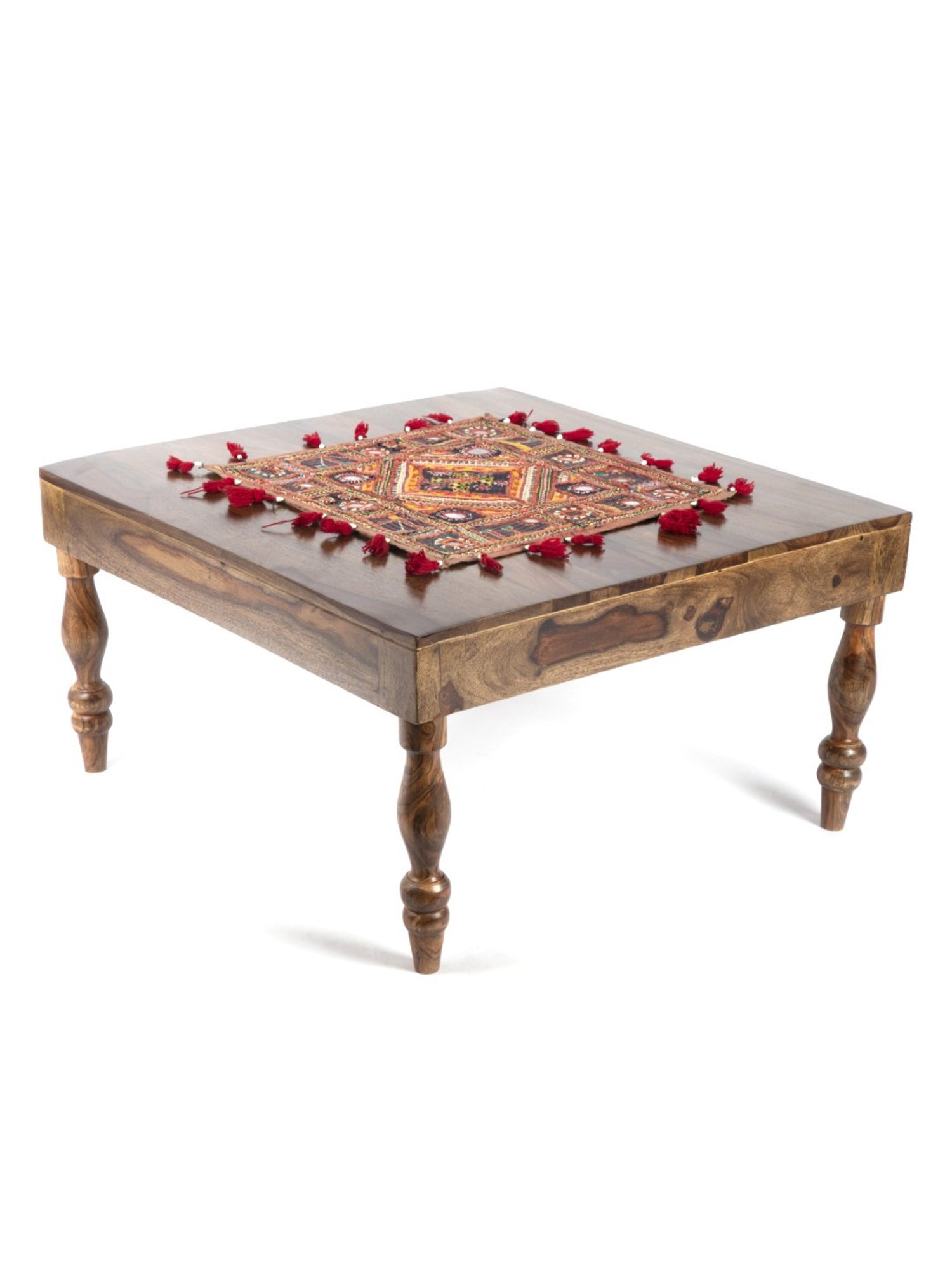 Ikiriya Sydney Brown Wood Coffee Table for Living Room Teak Finish