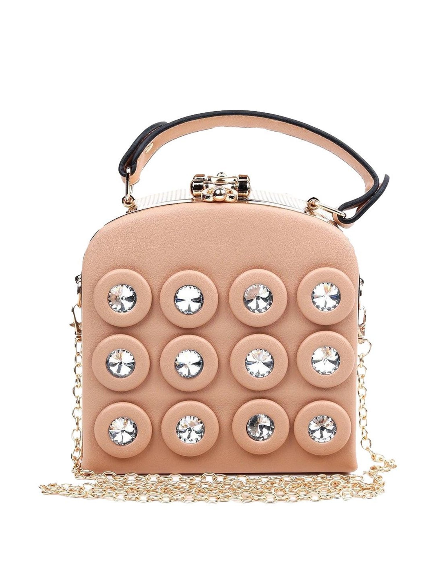 Odette Pink Embellished Sling Handbag
