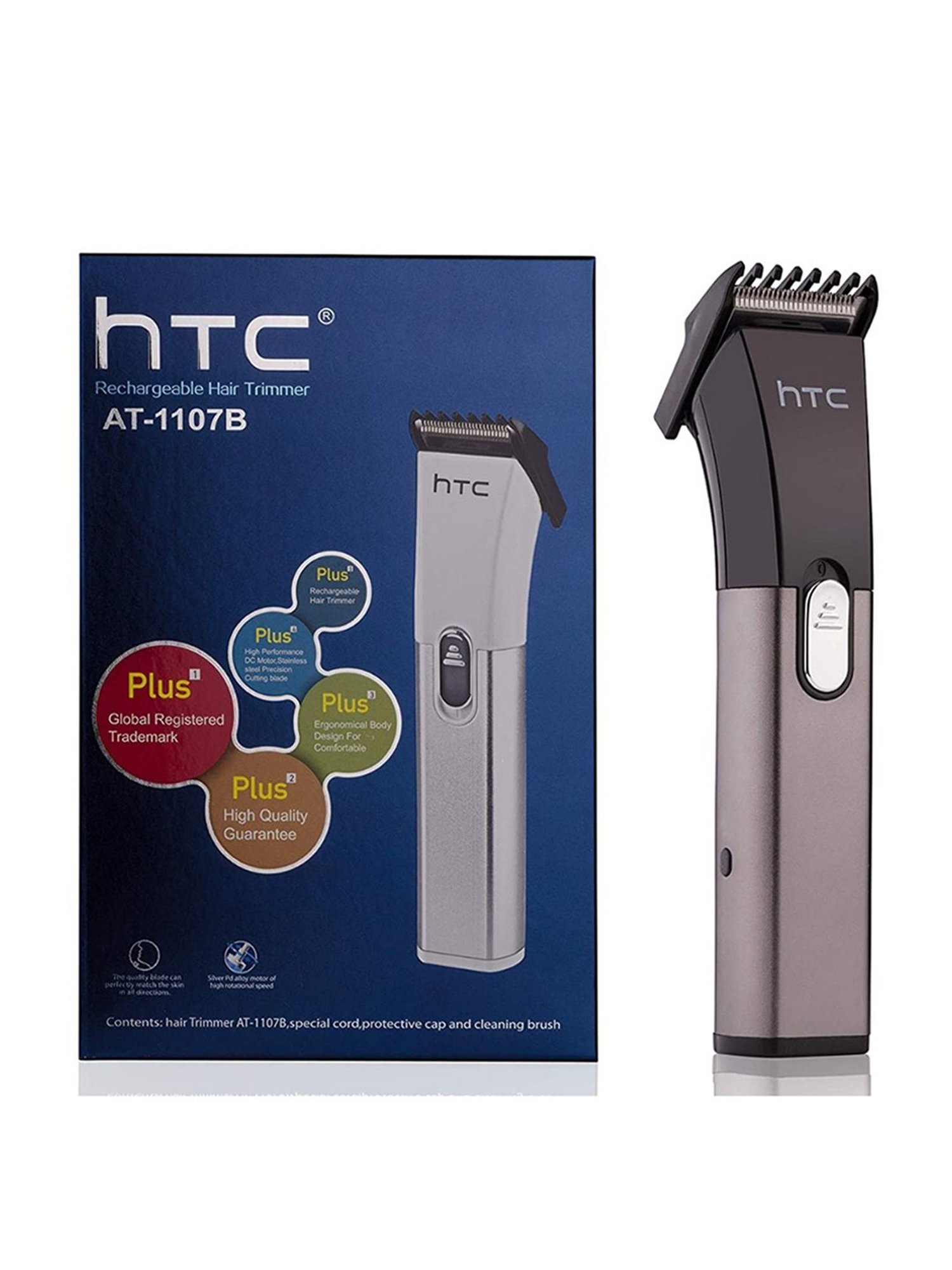 HTC AT-1107B Trimmer with 45 min Runtime, 4 Length Settings (Black)