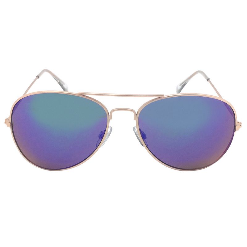 Women's Aviator Sunglasses w/ Blue Lenses - Wild Fable™ Gold