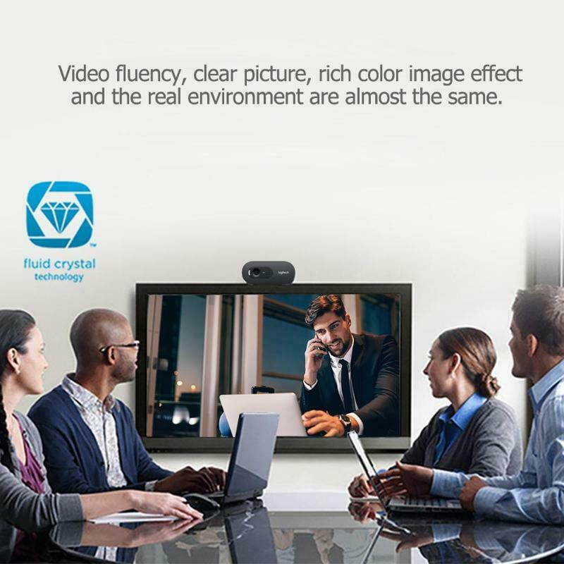 Original Logitech C270 HD 720P Webcam Gaming Auchor Live Broadcast Web Camera Built-in Micphone Network Video Conference Camera for Computer laptop PC Web Chat Camera