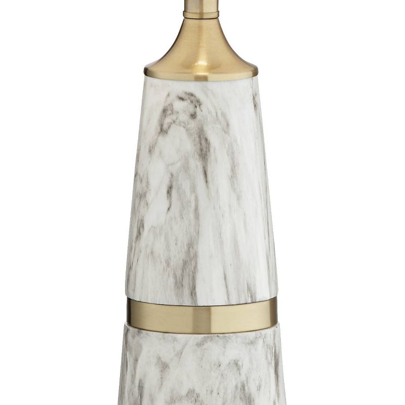 Possini Euro Design Possini Euro Irina Faux Marble Table Lamp with Black Shade