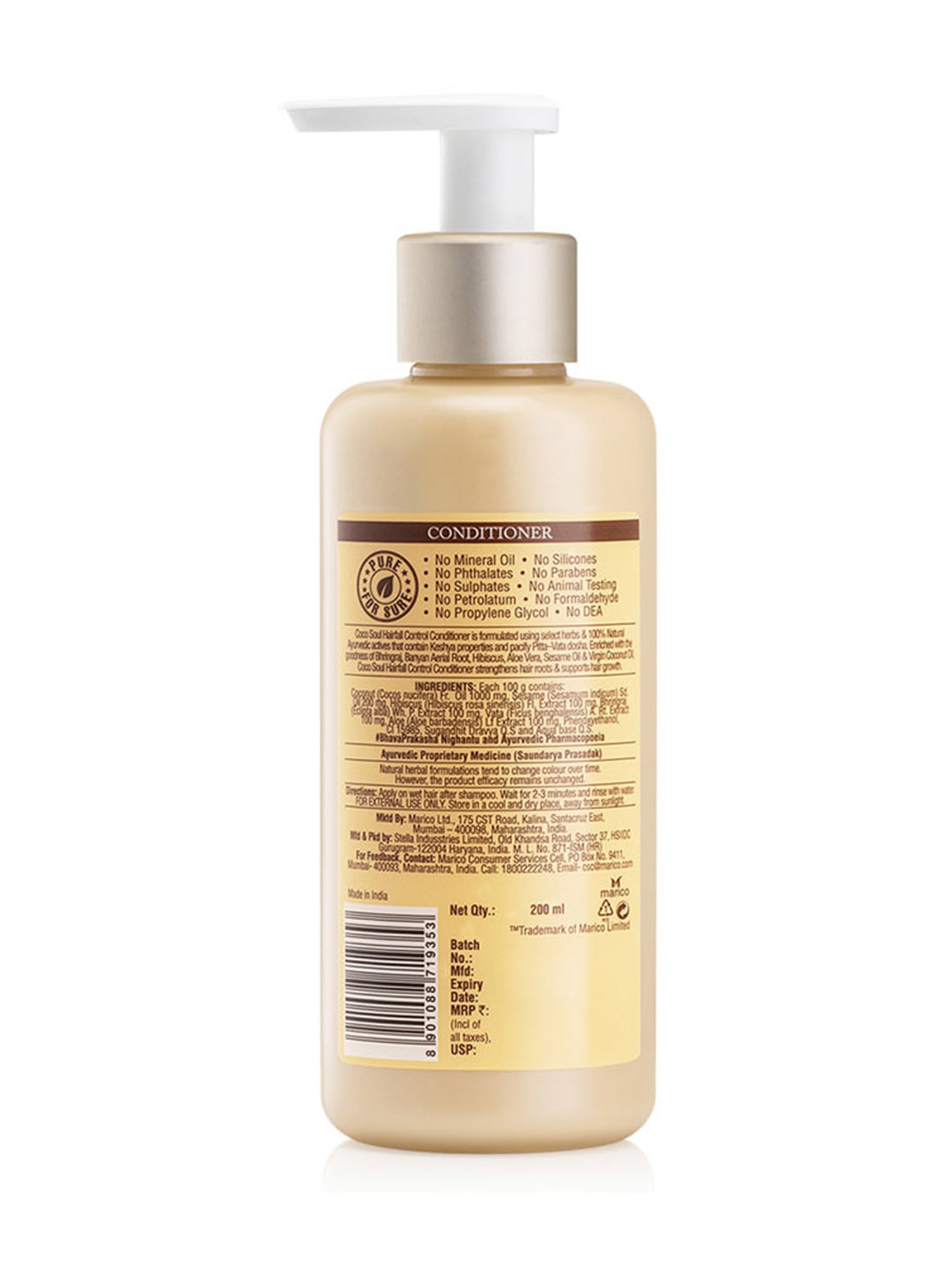Coco Soul Hair Fall Control Conditioner with Ayurvedic Medicine - 200 ml