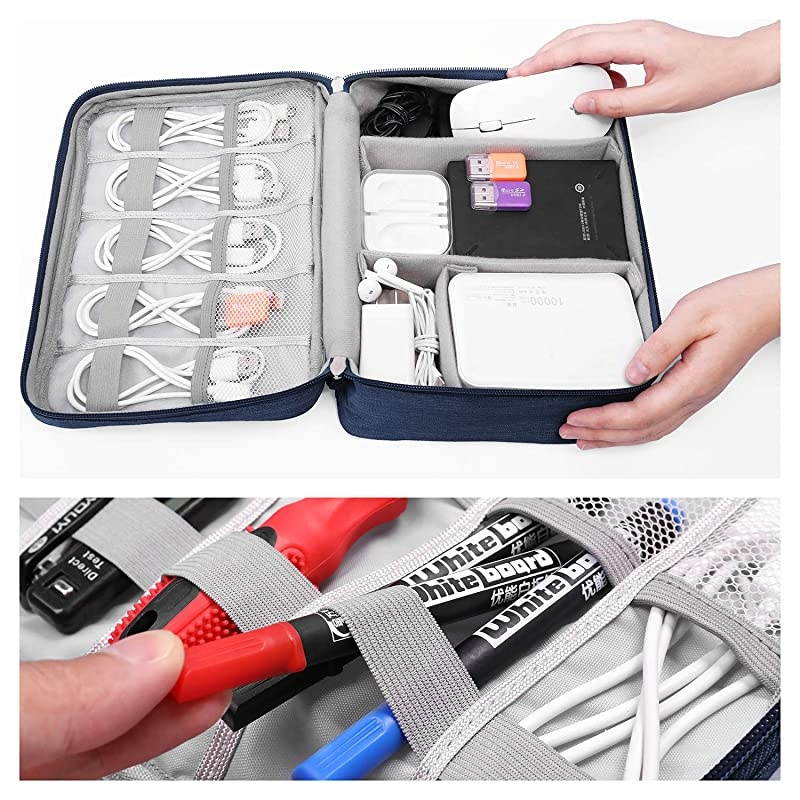 Electronic Organizer Travel Universal Cable Organizer Electronics Accessories Cases for Cable Charger Phone USB SD Card