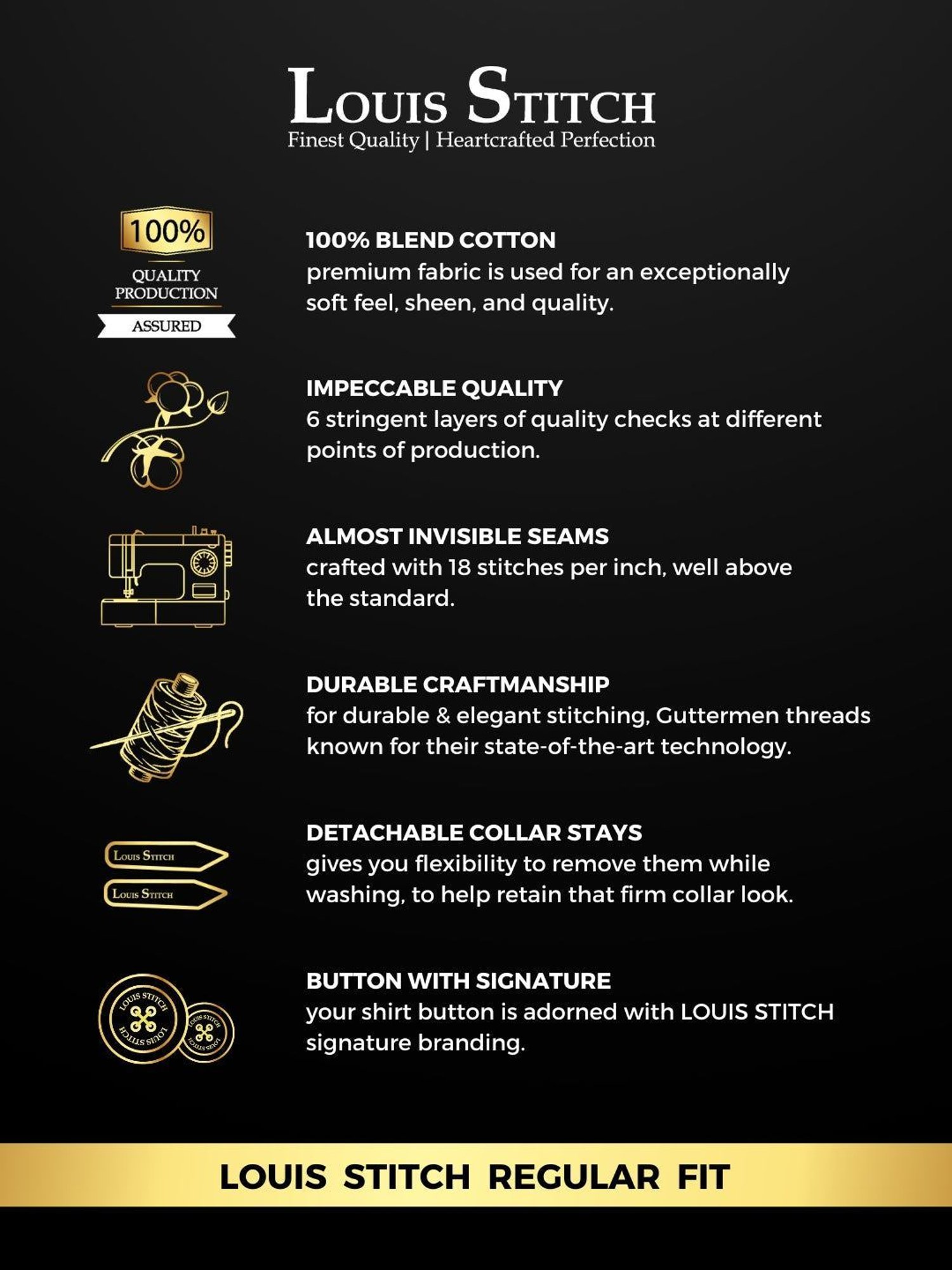 Louis Stitch Blue Regular Fit Shirt