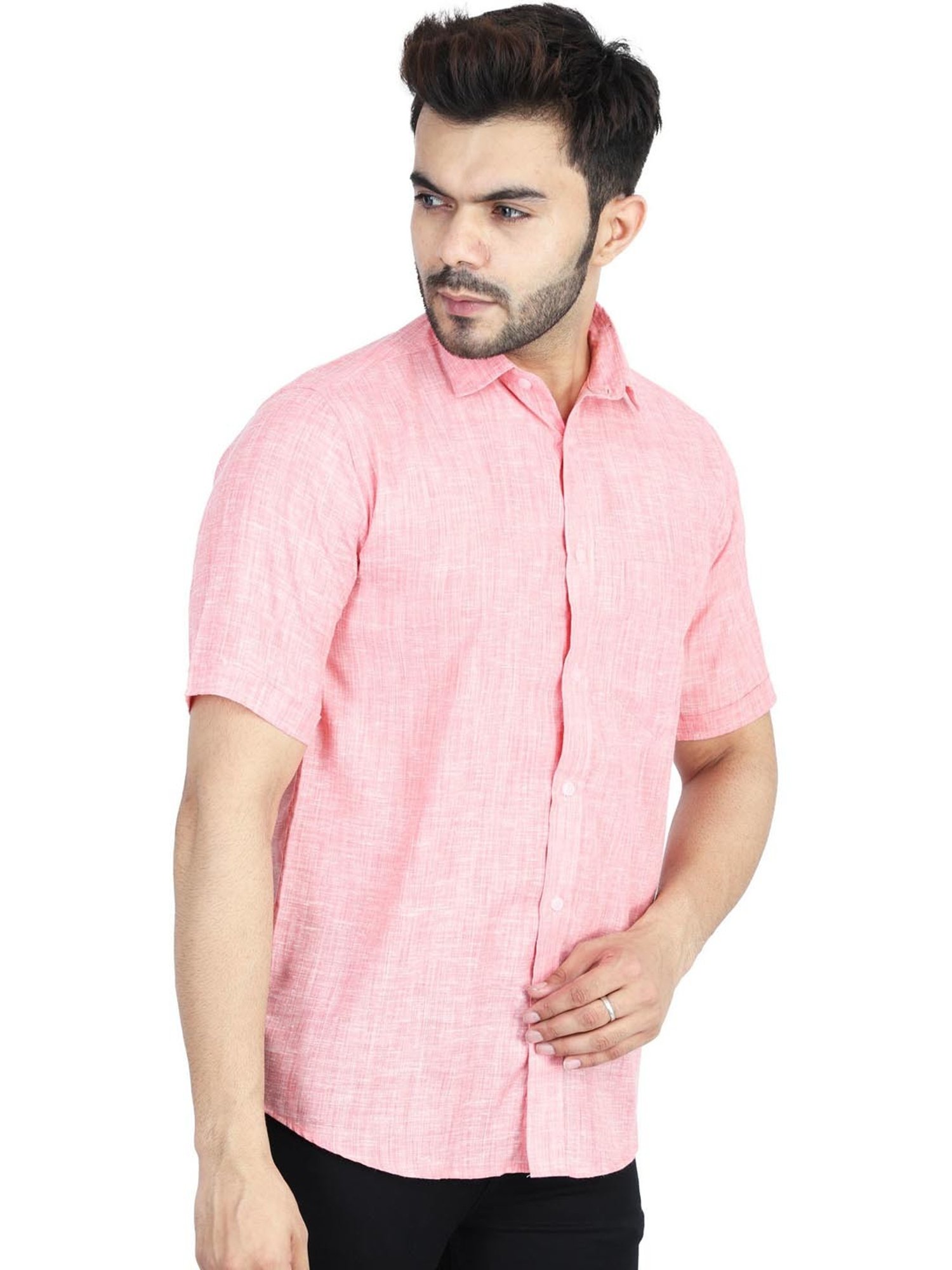 TAHVO Multi Cotton Slim Fit Shirt Pack of 2