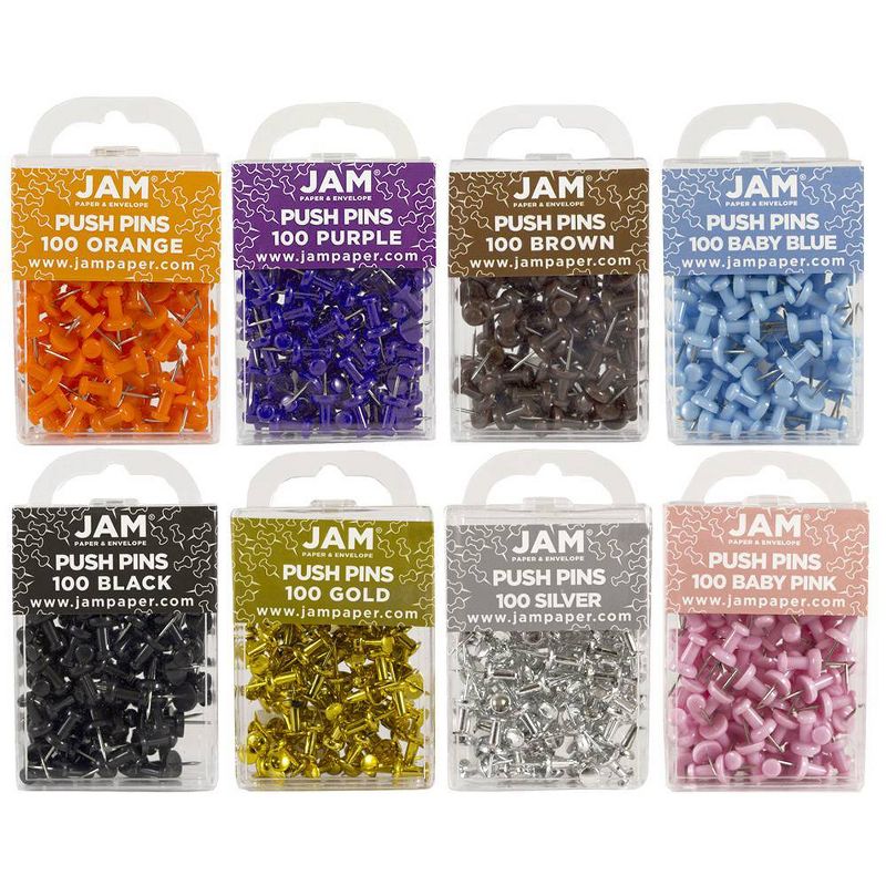 JAM Paper 8ct Premium Push Pins