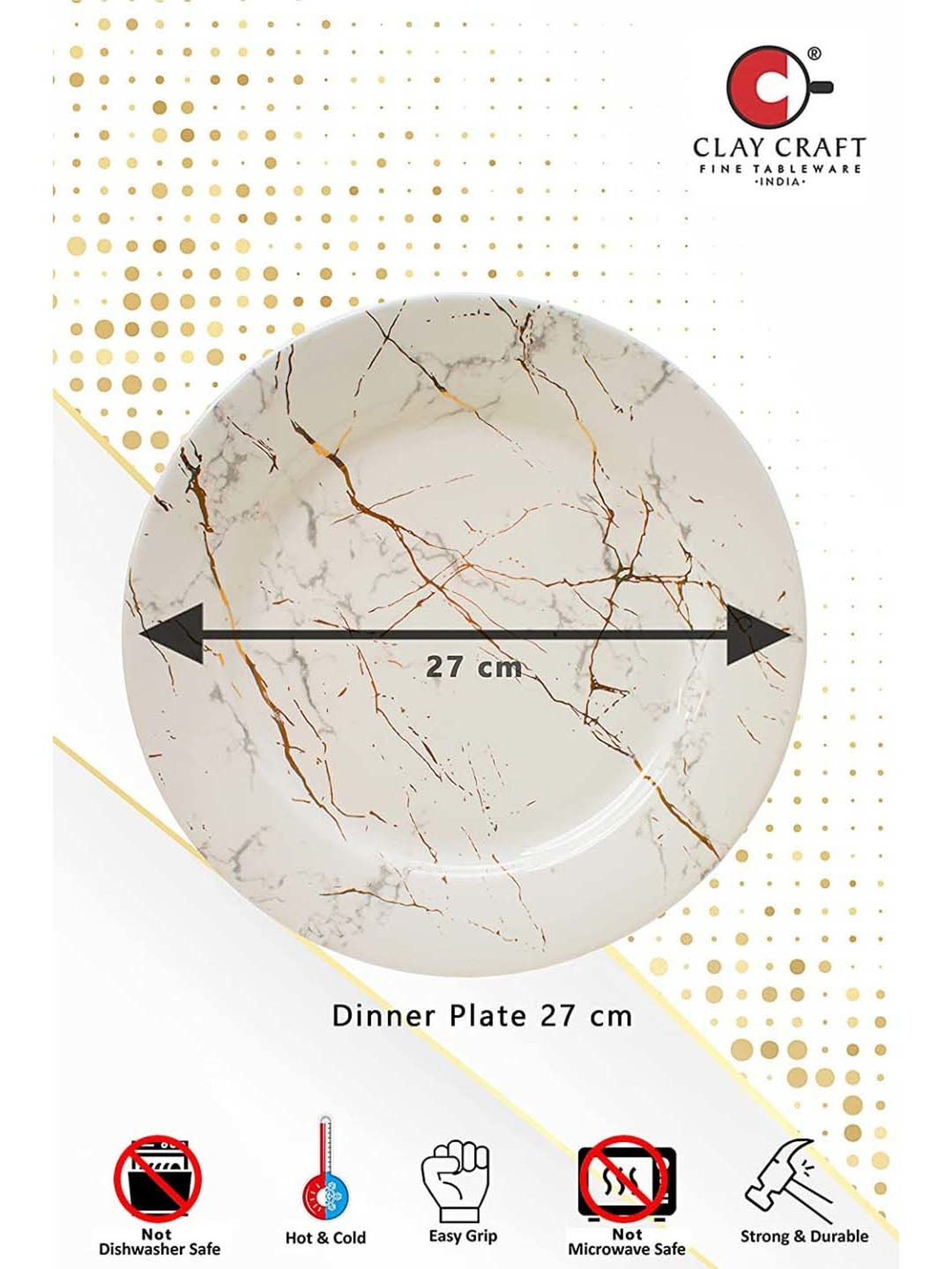 Clay Craft 'Fine' Off-White Ceramic 40 Piece Dinner Set