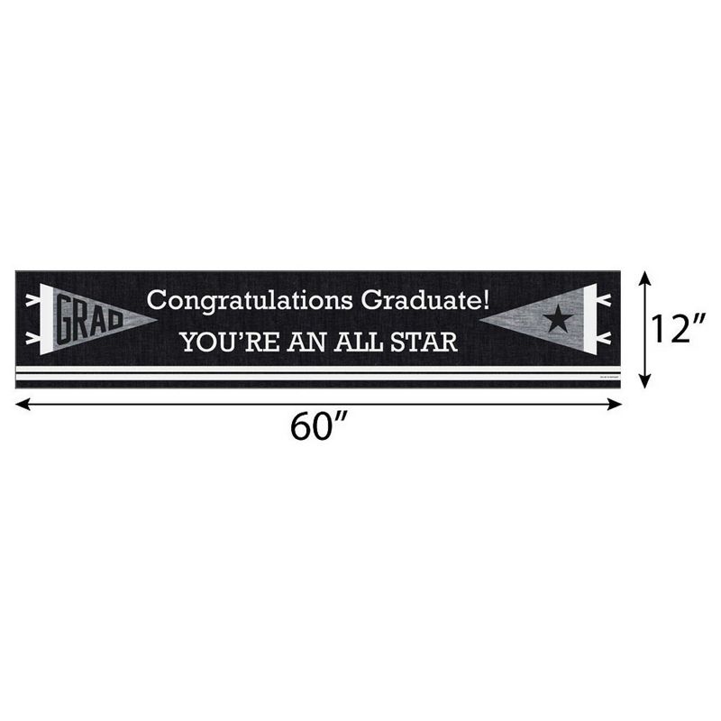 Big Dot of Happiness All Star Grad - Graduation Party Decorations Party Banner
