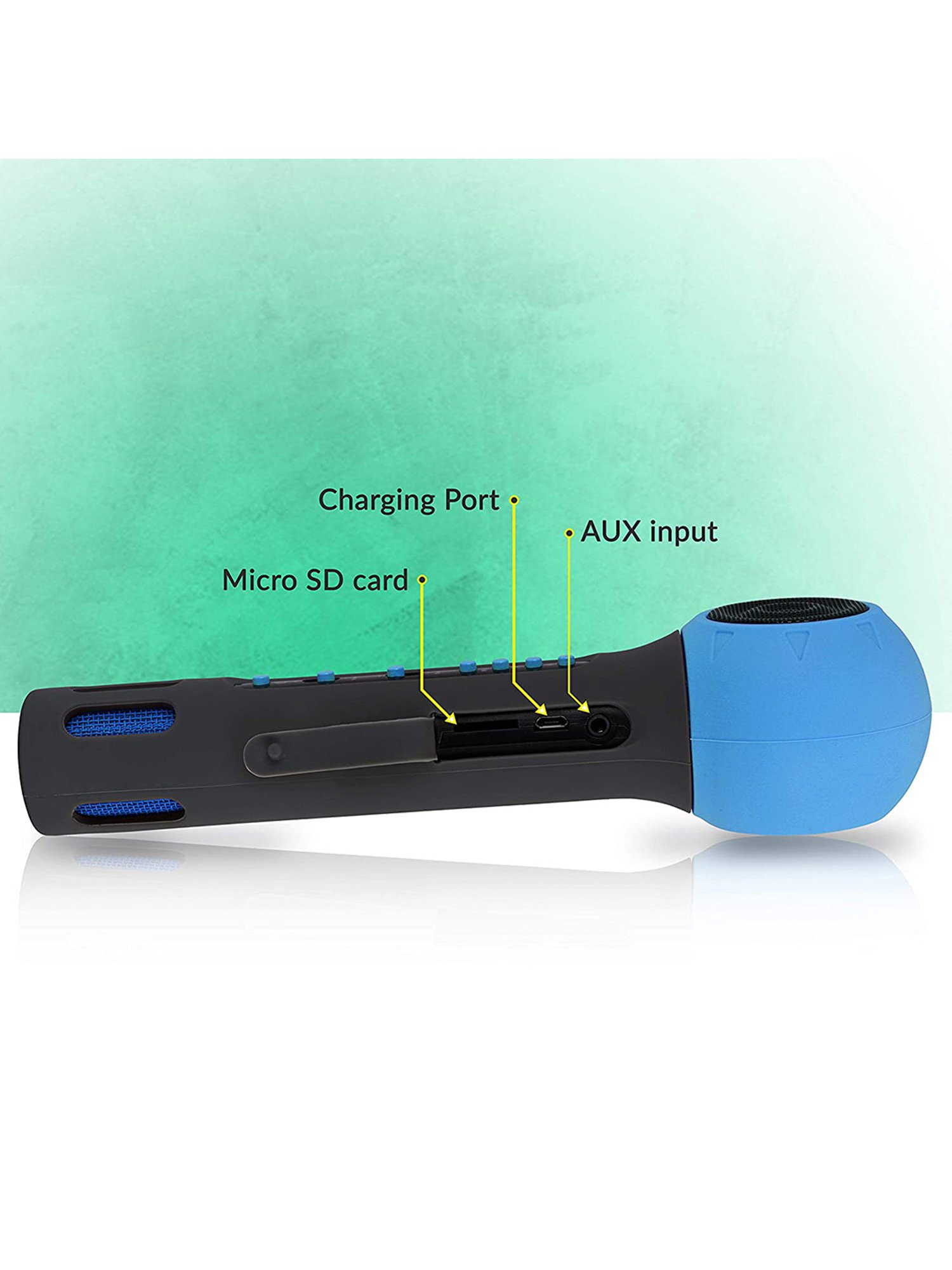 Zebronics Zeb-Fun 3W Wireless Karaoke Microphone (Blue)