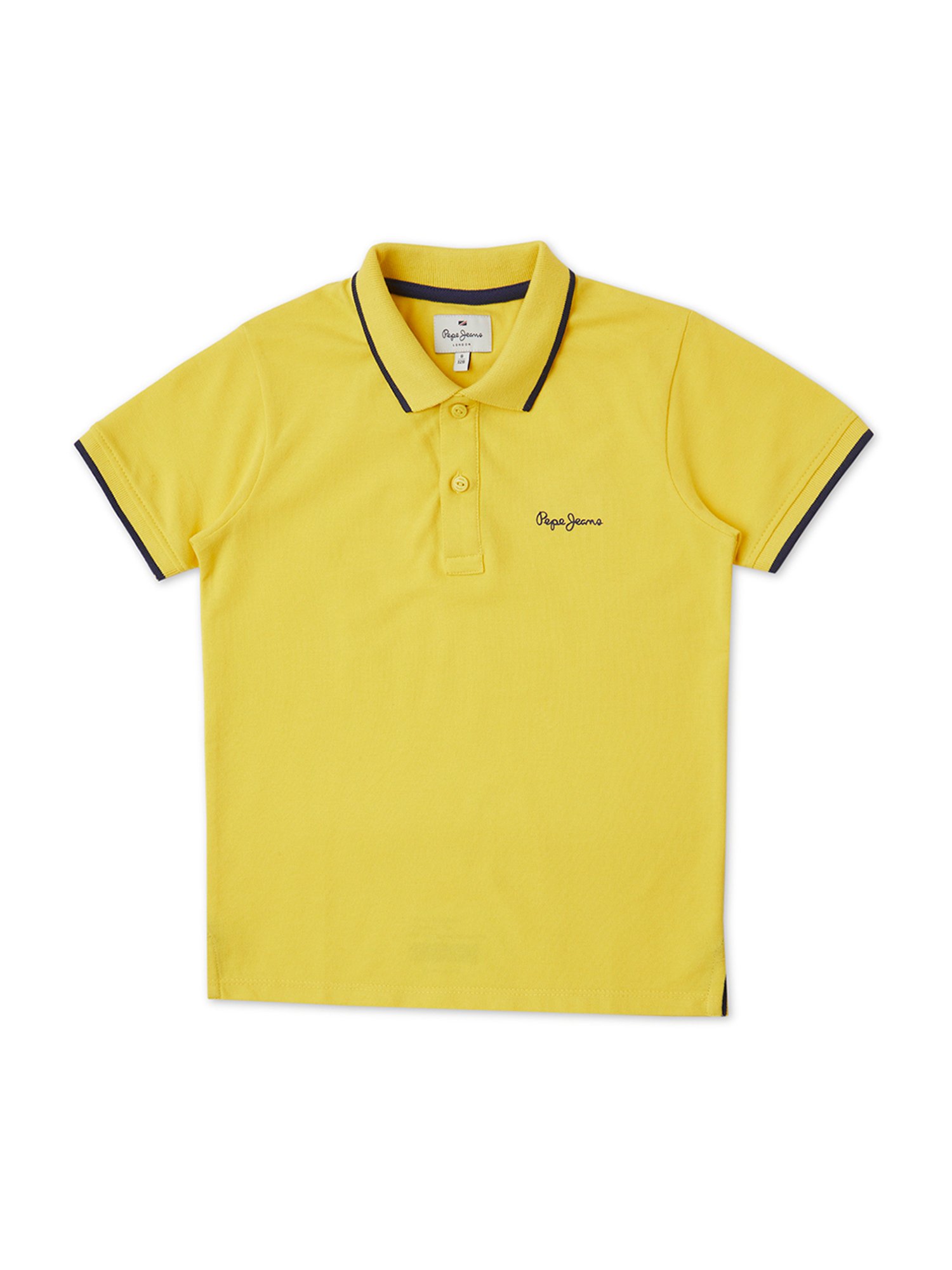 Pepe Jeans Kids Yellow Solid Polo T-Shirt