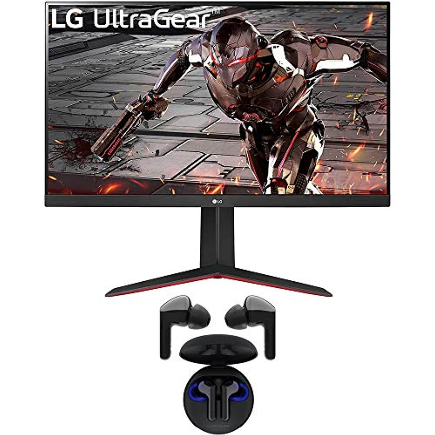 LG 32GN650-B 32-inch Ultragear QHD 165Hz 16:9 HDR10 Monitor with FreeSync Premium Bundle Tone Free HBS-FN6 True Wireless Earbuds Bluetooth Meridian Audio with UVnano Case (E7LG32GN650B)