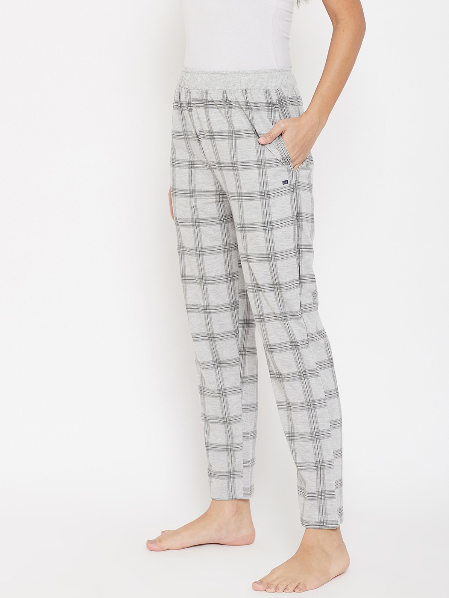Okane Grey Check Lounge Pants