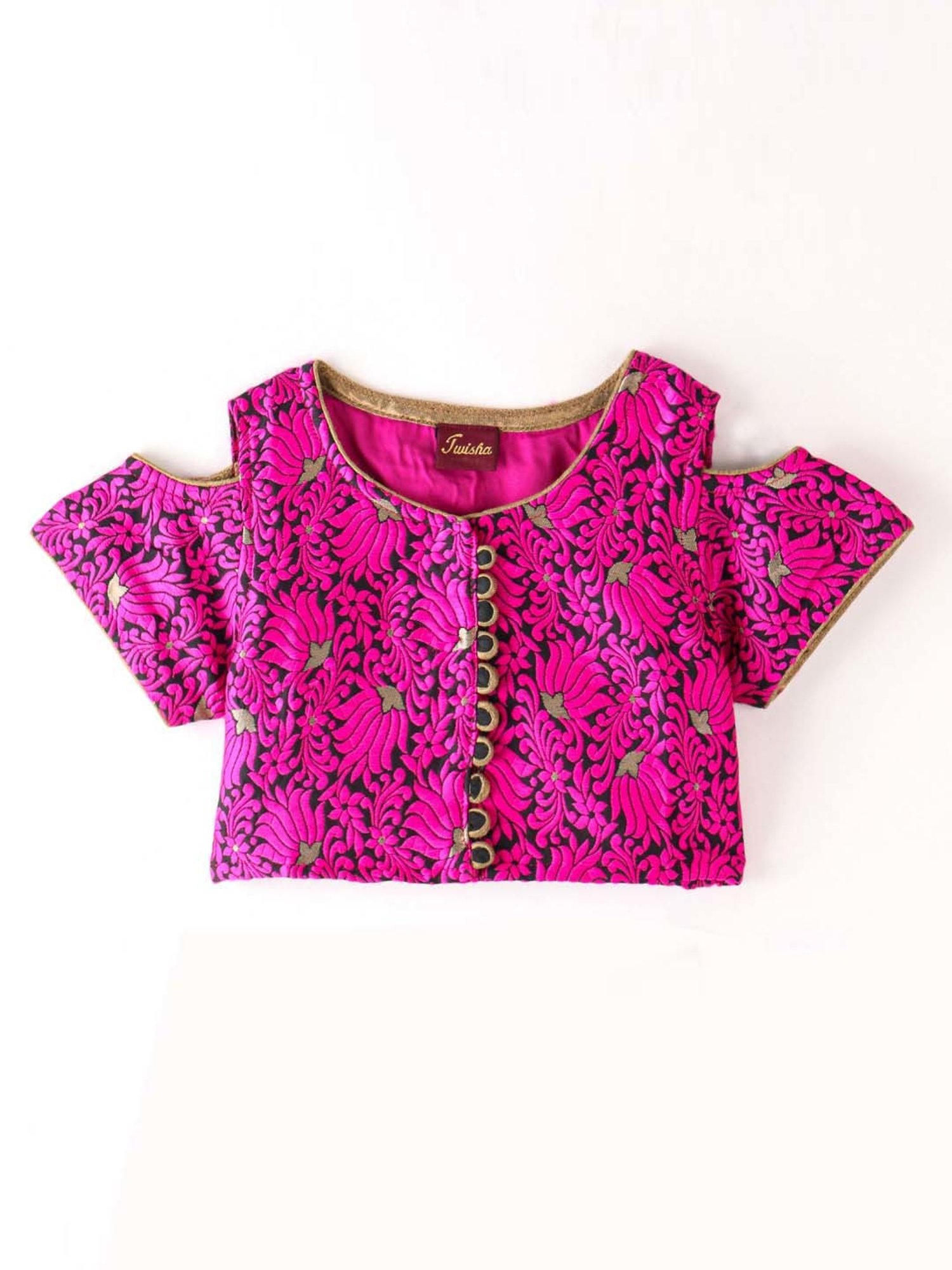 TWISHA Kids Pink & Black Printed Top Set