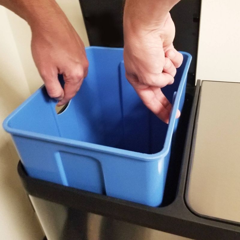 halo quality 16gal Premium SoftStep Stainless Steel Step Trash Can