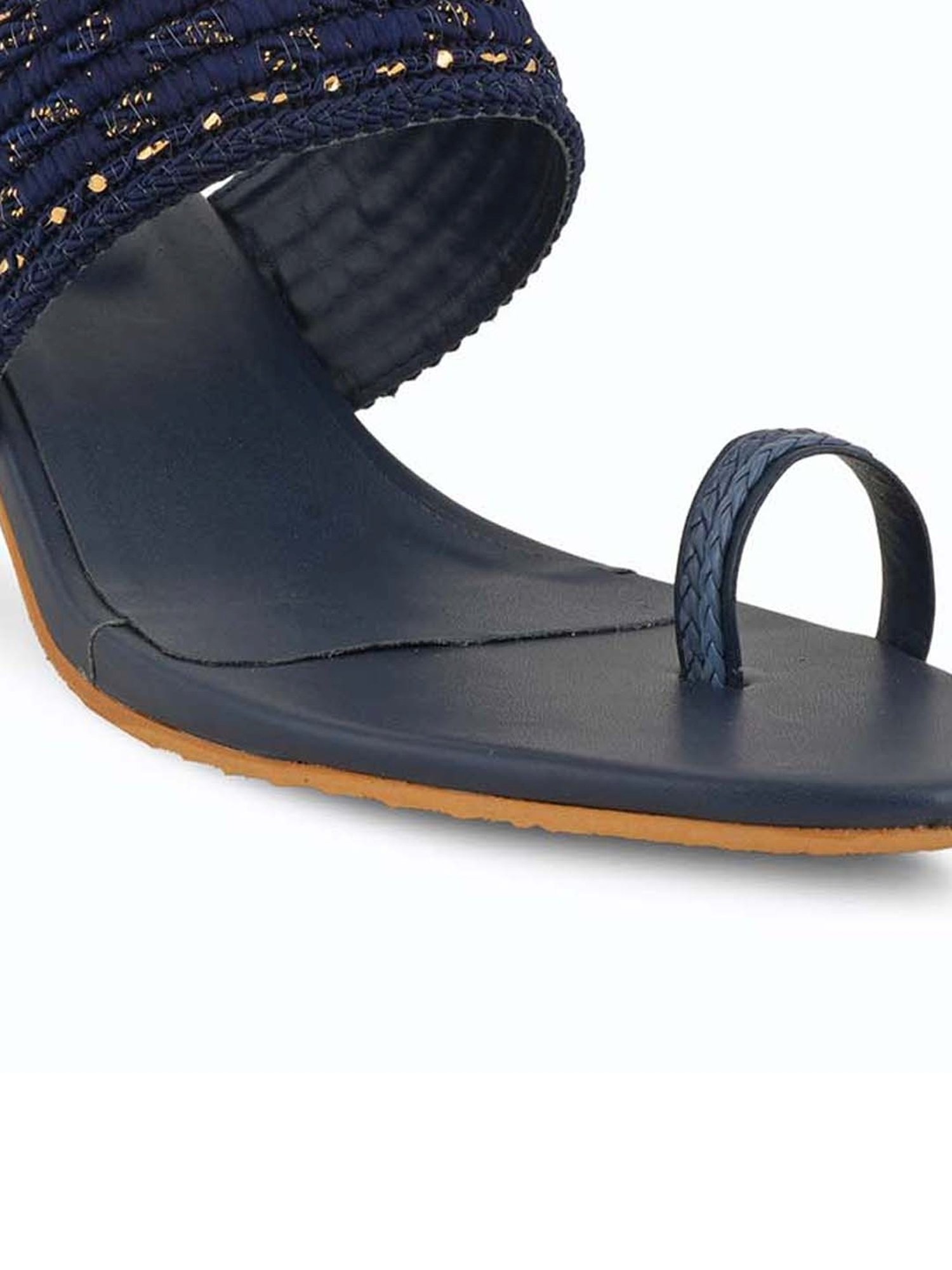 Scentra Women's Navy Toe Ring Sandals