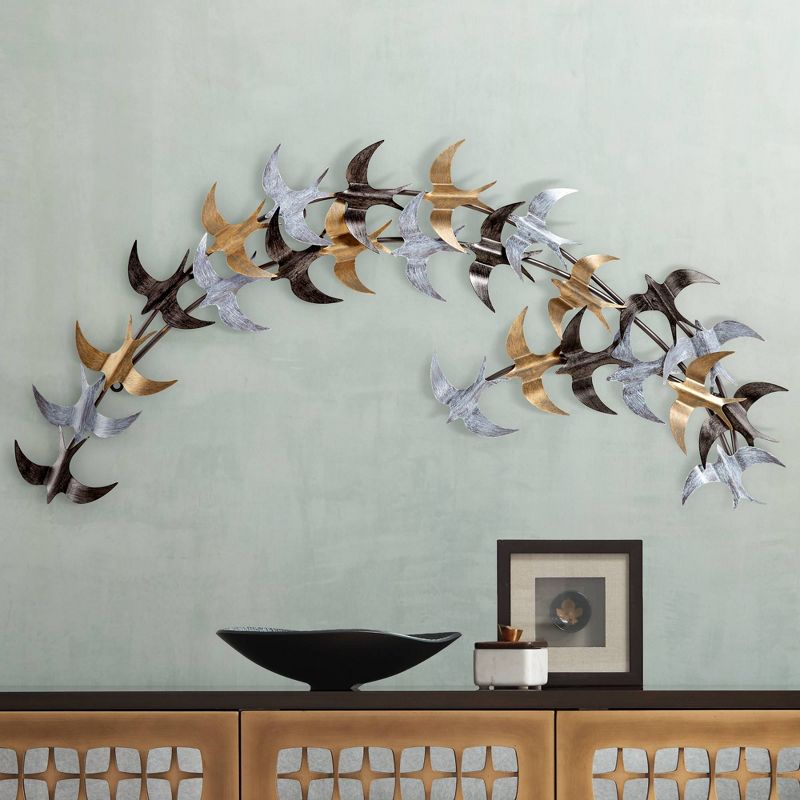 Newhill Designs Seagulls 40" Wide Birds Metal Wall Art
