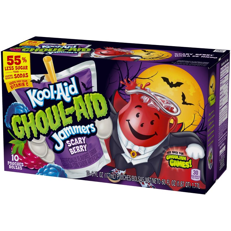 Kool-Aid Ghoul-Aid Blackberry Juice Drinks - 10pk/6 fl oz Pouches
