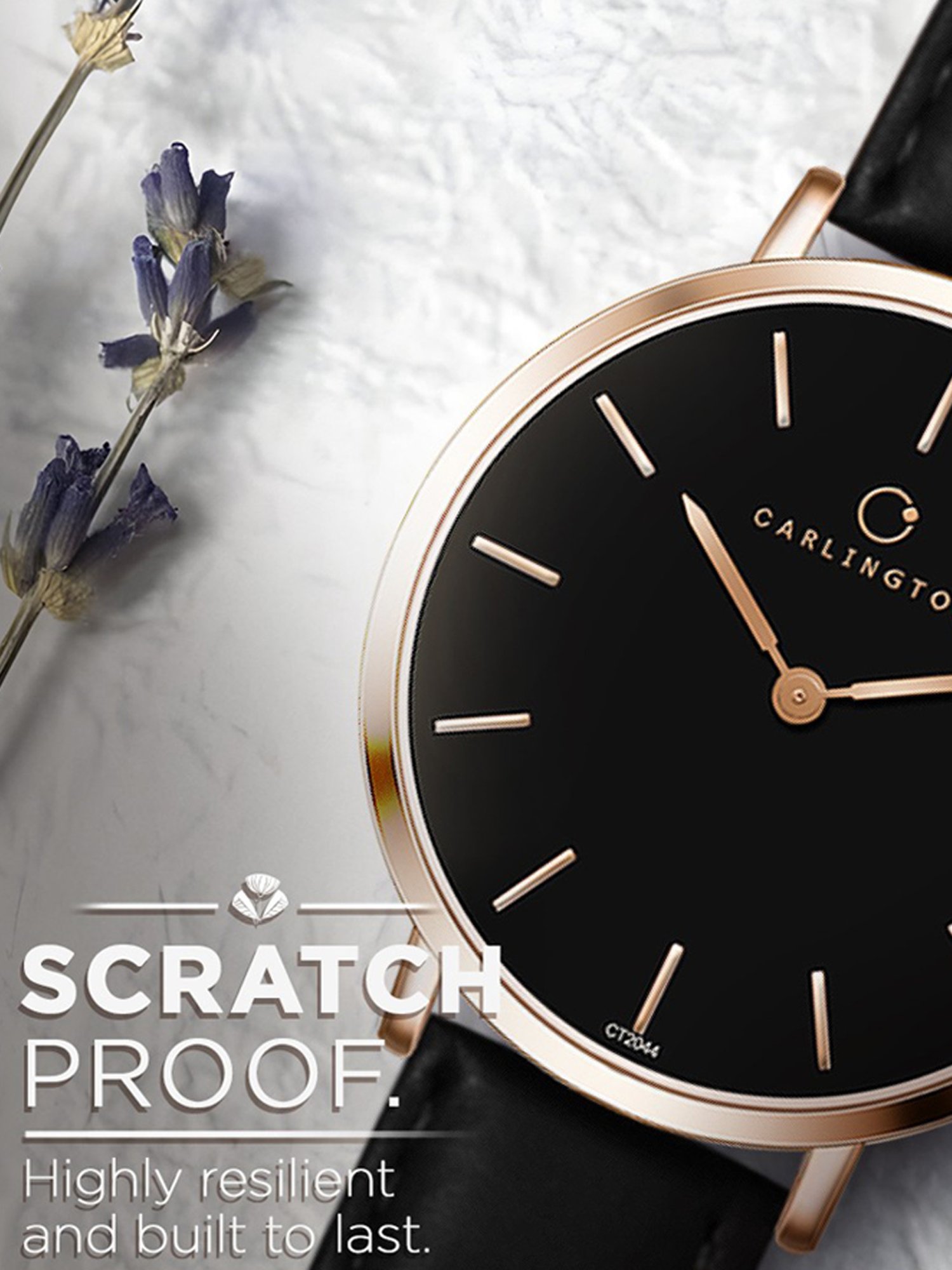 Carlington Iconic 2044 Black Analog Watch for Women