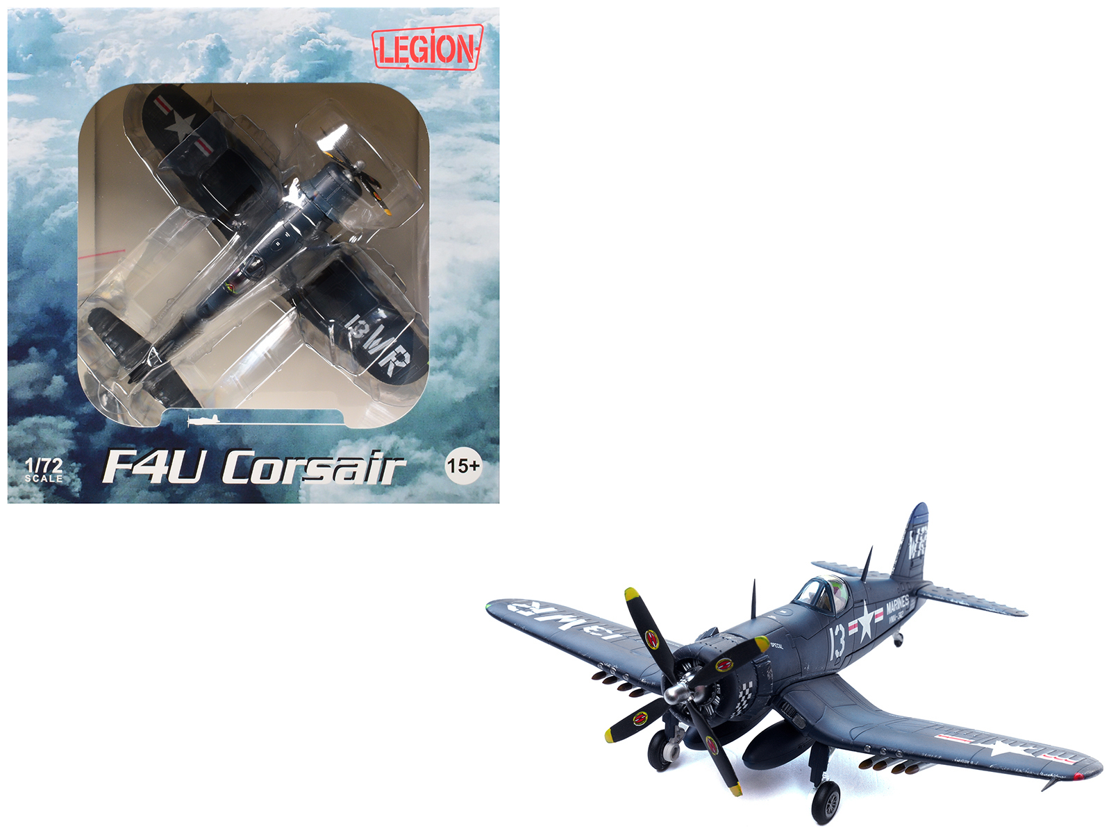 Vought F4U-4 Corsair Fighter Plane Marine "Alice Special Capt. James Kraus Jr. VMA-312 USS Bataan (CVL-29)" (1952) United States Marines 1/72 Diecast Model Airplane by Legion