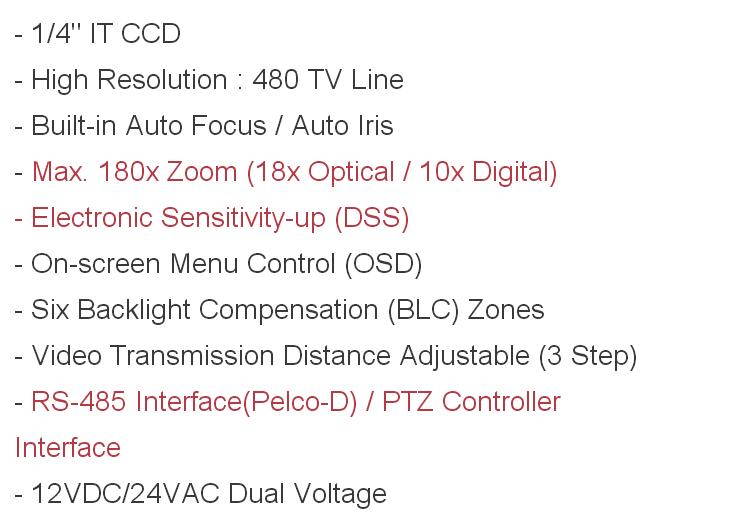 CNB A1868NL Box Type Day/Night All In One Box Camera 18X Zoom CCTV Camera High-Resolution Dual Power