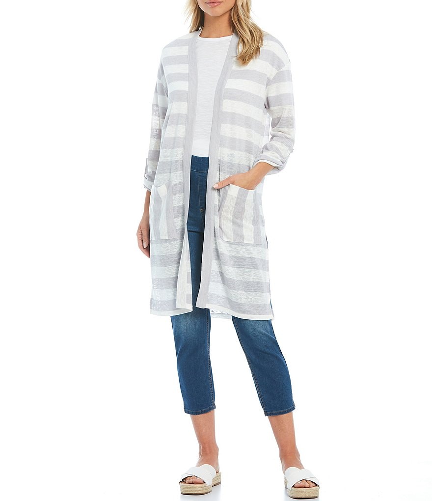 Westbound Two-Pocket 3/4 Roll Tab Sleeve Cardigan