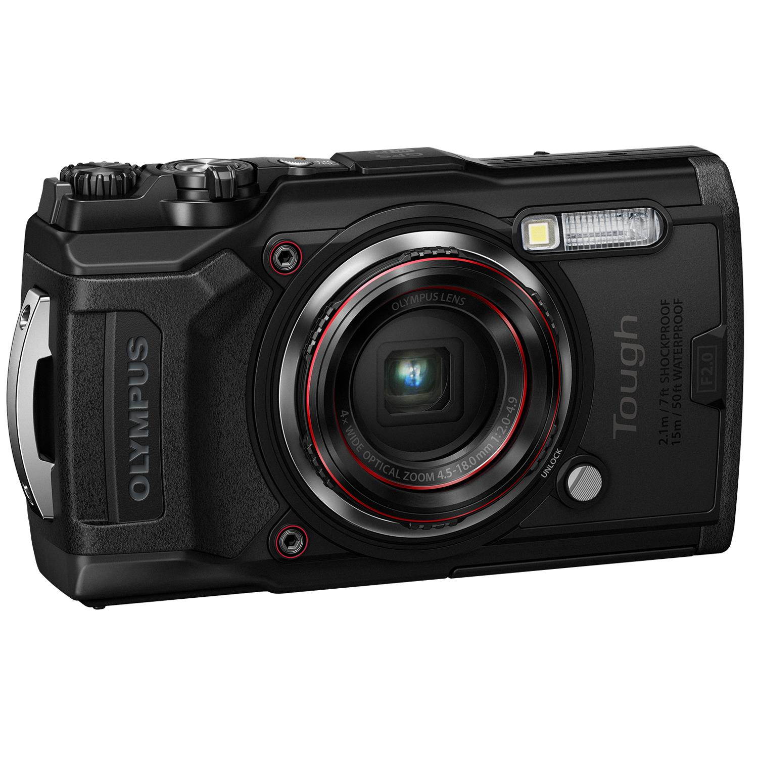 Olympus Tough TG-6 Waterproof Camera, Black (050332192430)