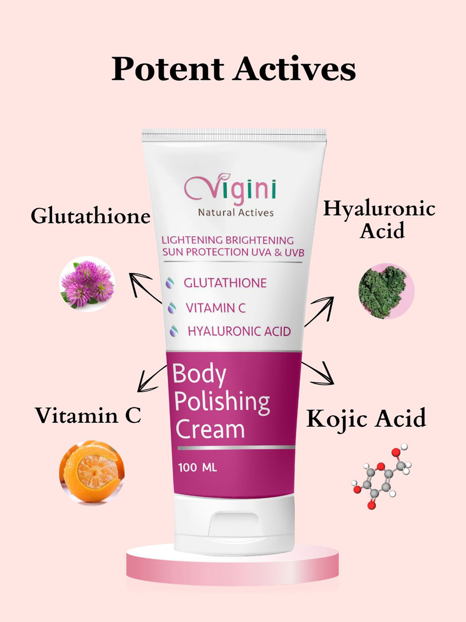 Vigini Body Polishing Wash & Body Polishing Cream Combo