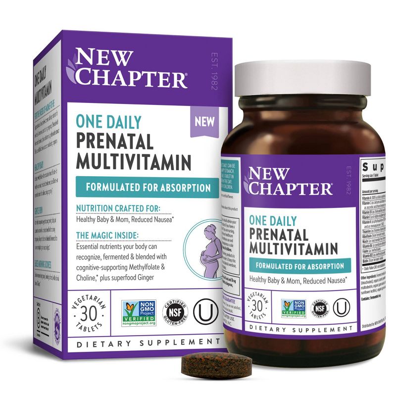 New Chapter Prenatal One Daily Multivitamin + Choline Tablets - 30ct