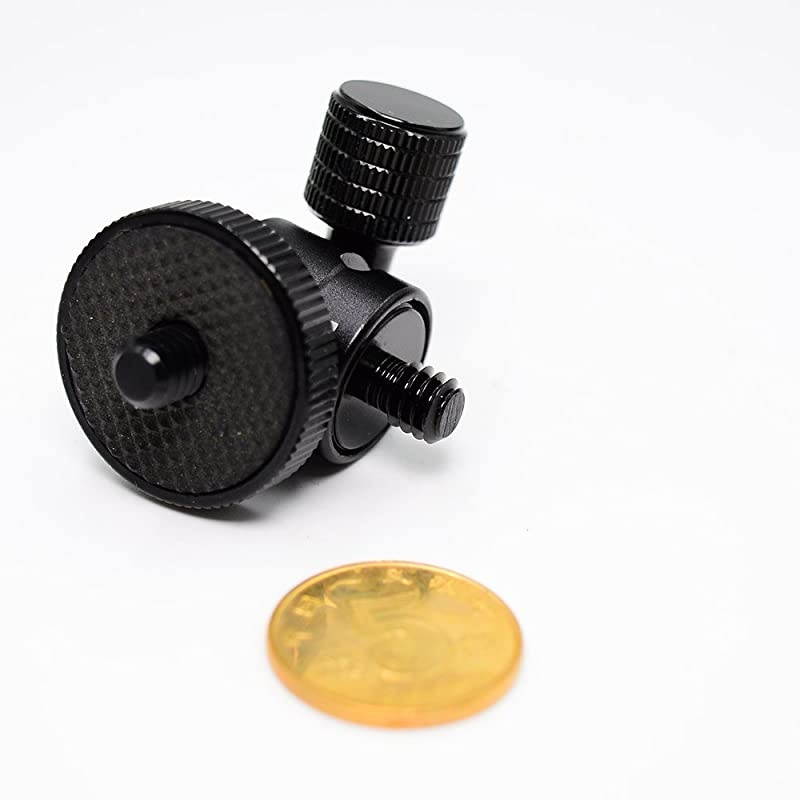 Mini Ballhead Camera Tripod Ball Head Mount and 1/4 to 1/4 Connector (1/4 to 1/4 Connector)