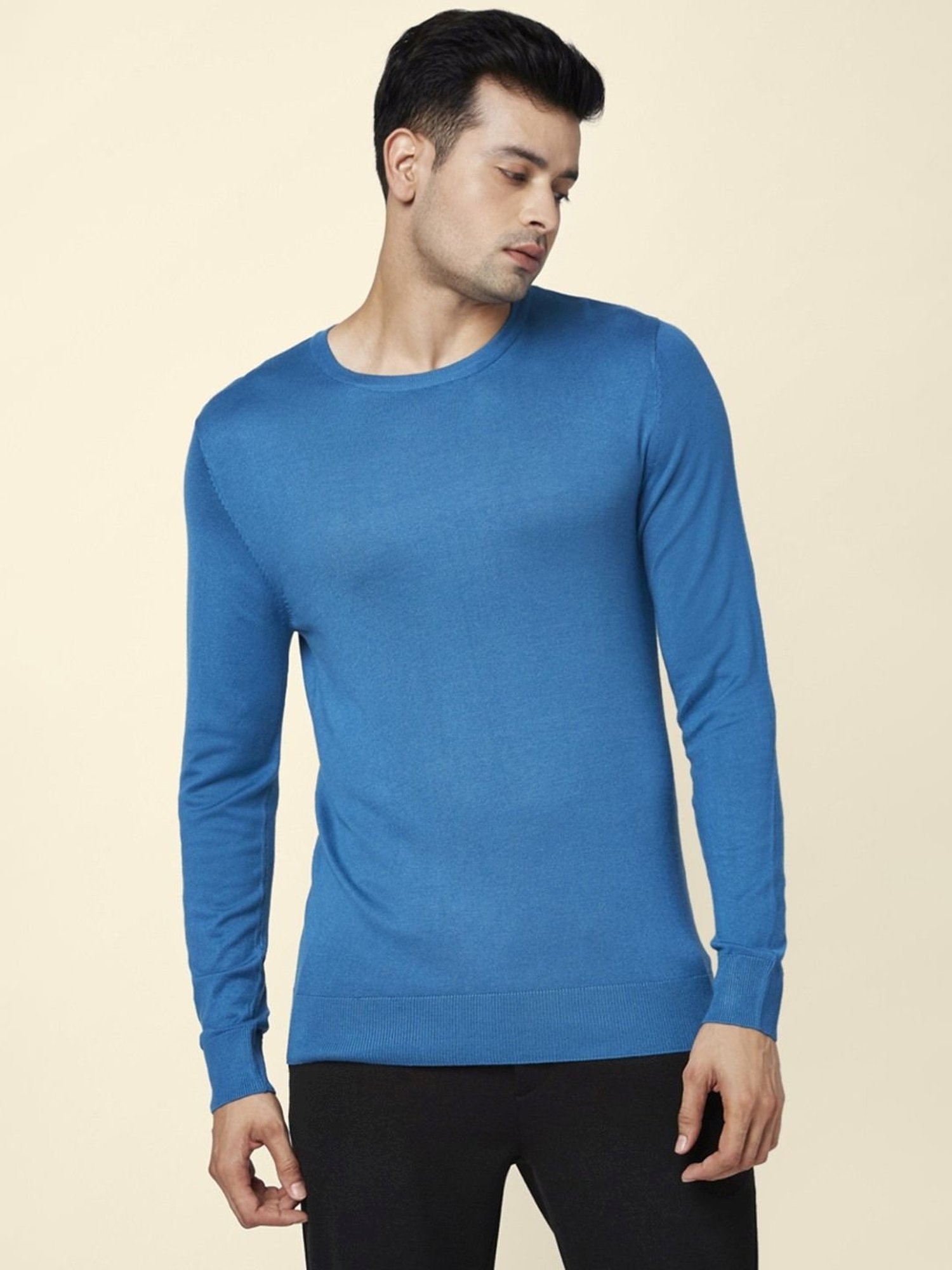 Byford By Pantaloons Blue Regular Fit Sweaters