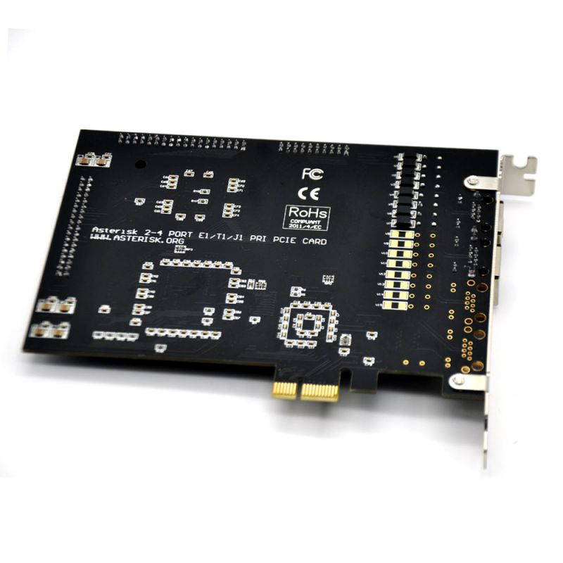 TE220E - ISDN PRI T1 card PCI-E (PCIe) Supports Asterisk FreePBX AsteriskNow,Issabel Dahdi,For SIP Phone System IP PBX Solution te110 te220 Voice Board