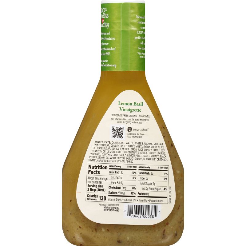 Newman's Own Lemon Basil Italian Dressing - 16fl oz
