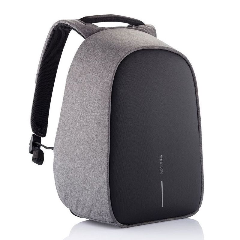 XD Design Bobby Hero Anti Theft Travel Eco Friendly Laptop Backpack with USB Port, RFID Protected Pockets, and Hidden Zippers, Grey