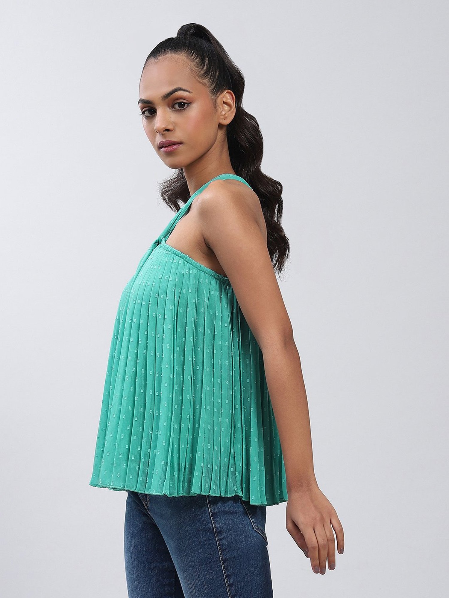 Label Ritu Kumar Aqua Top