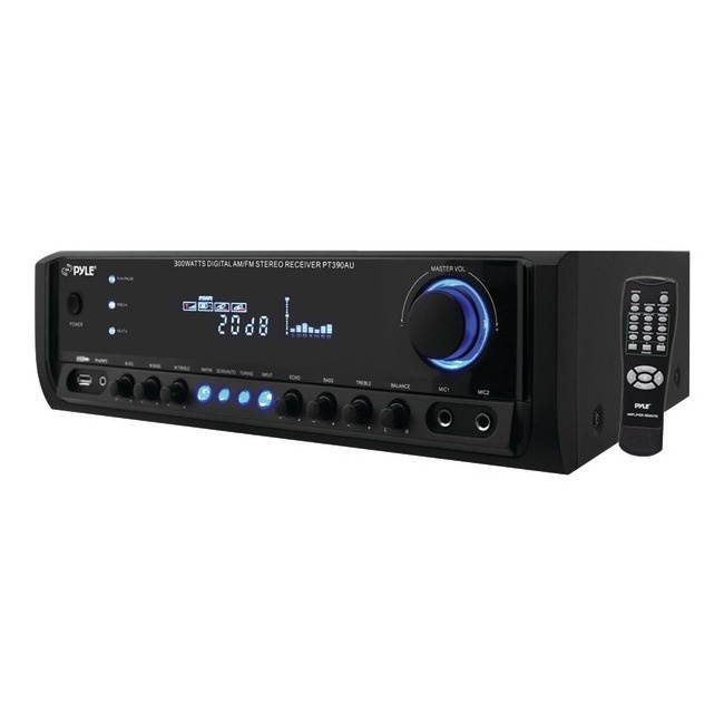 Pyle Audio - PT390AU - PyleHome PT390AU AM/FM Receiver - 300 W RMS - 4 Channel - AM, FM - USB - iPod Supported