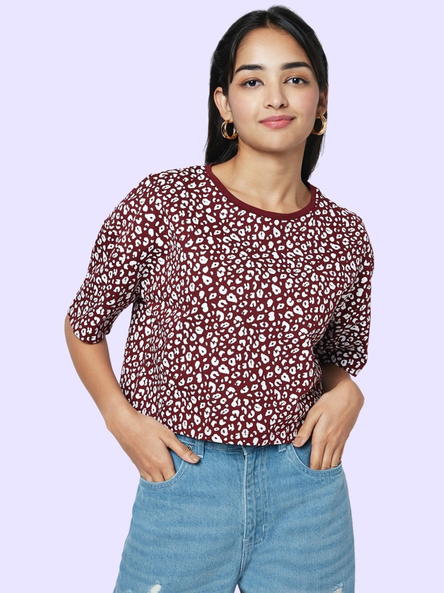 Fame Forever by Lifestyle White Cotton Printed T-Shirt