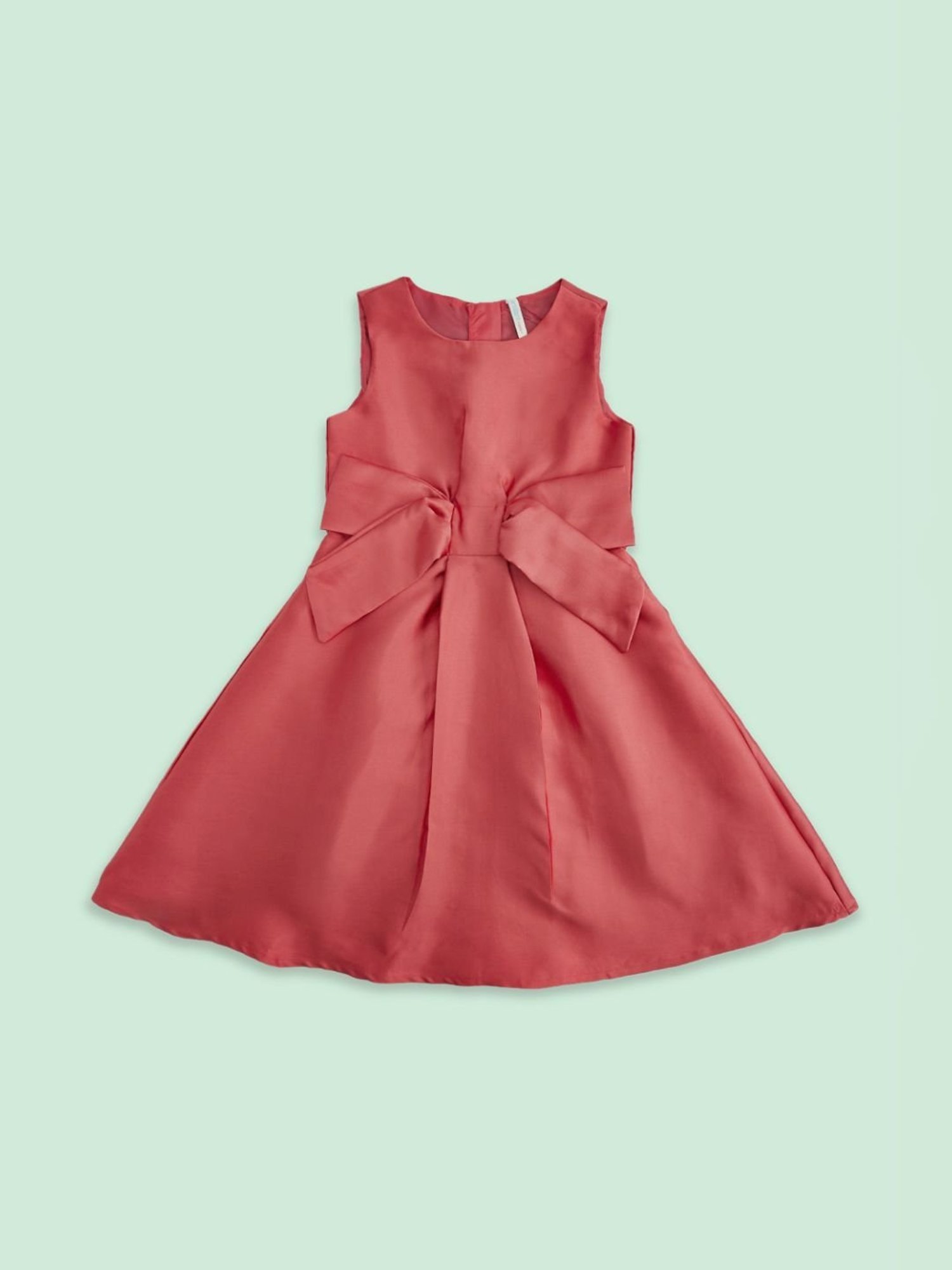 Pantaloons Junior Pink Cotton Regular Fit Dress