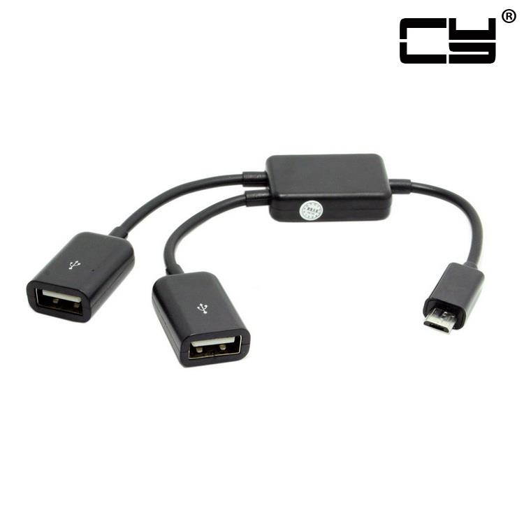 CHENYANG  Micro USB Host OTG Adapter Cable with Dual Port Hub for Galaxy S5 S4 S3 Note2 Note3 Note4 Phone & Tablet