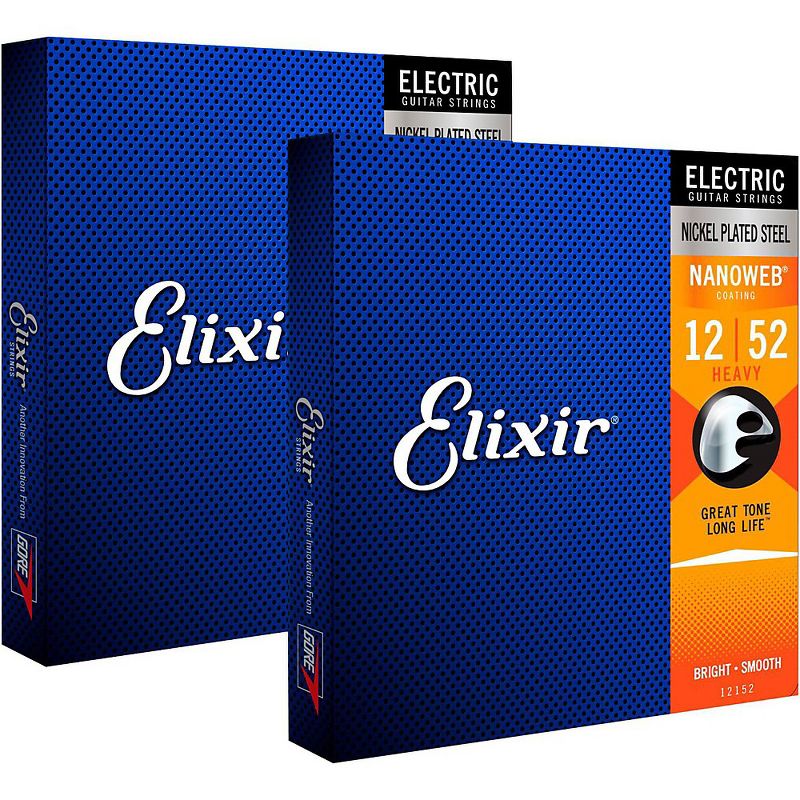 Elixir Nanoweb Heavy Electric Guitar Strings 2 Pack