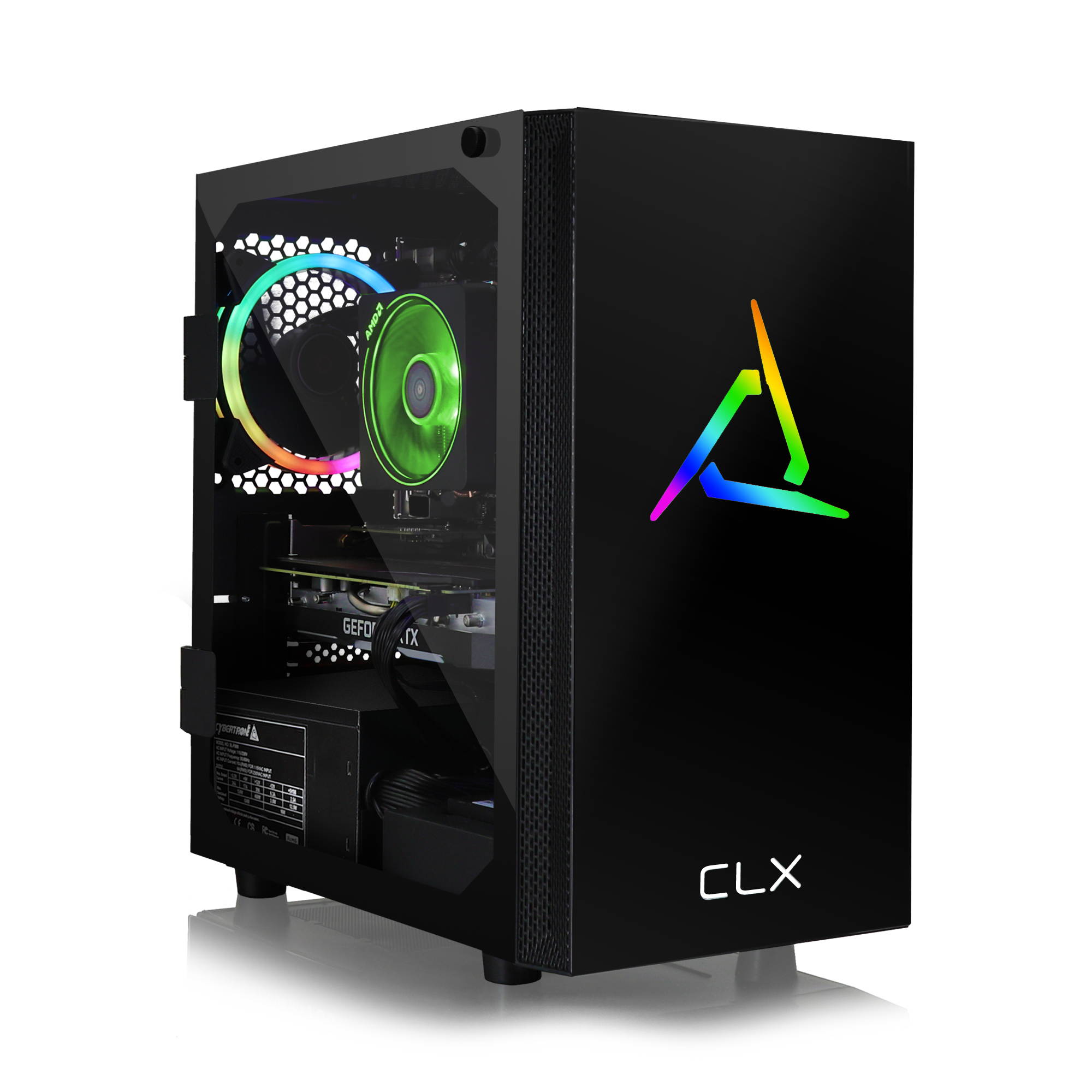 CLX SET Gaming Desktop - AMD Ryzen 7 3800X Processor, 32GB DDR4 Memory, NVIDIA GeForce RTX 3080 Graphics, 480 GB SSD, 3 TB HDD, WiFi, Windows 10 Home 64-bit