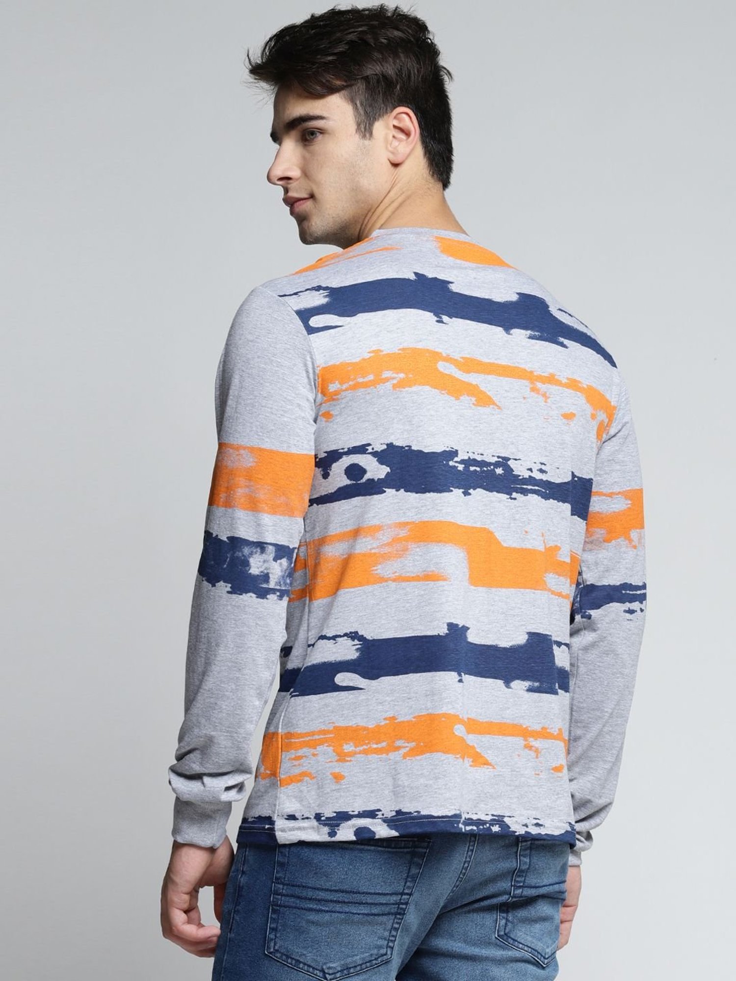 Difference Of Opinion Grey Cotton Regular Fit Printed T-Shirt