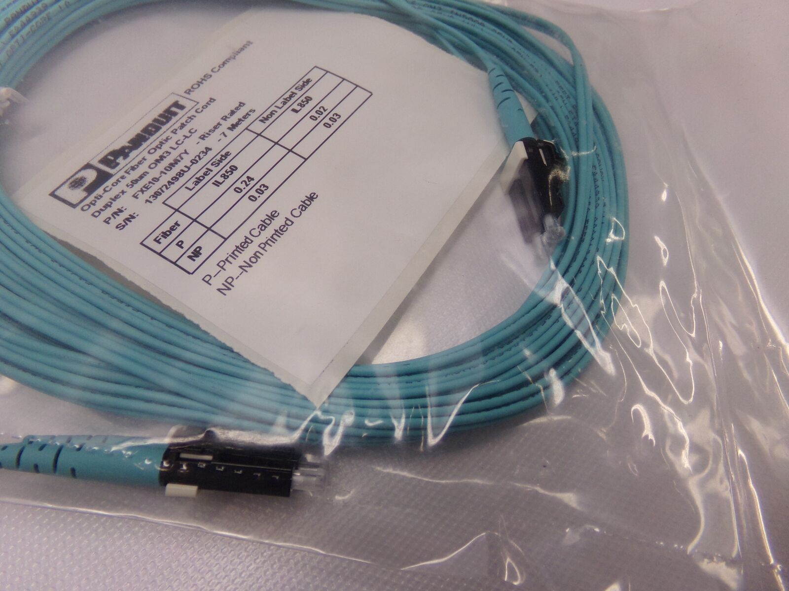 FXE10-10M7Y LC to LC MultiMode Duplex 10Gig 50/125um *New Sealed*