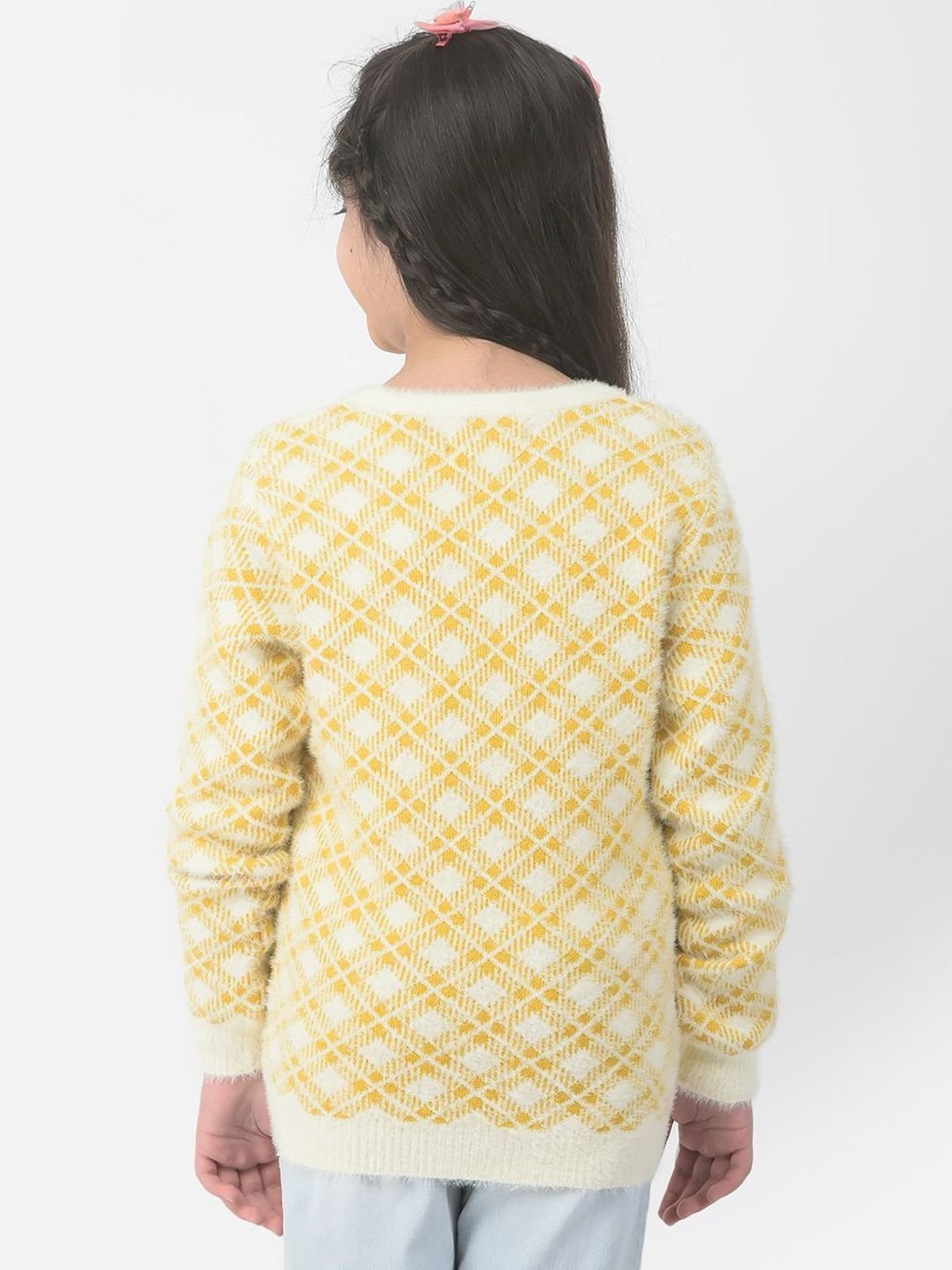 KIDS ONLY Maroon Textured Pattern Full Sleeves Sweater